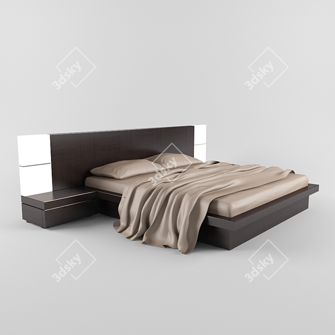 Andros Spazio Gruppi Bed 3D model image 1