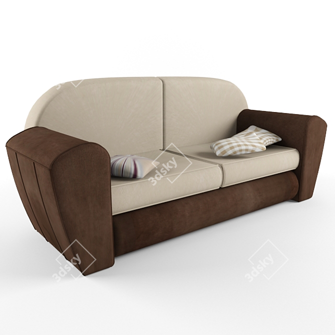 Title: Plain & Simple Sofa 3D model image 1