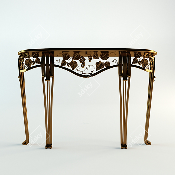 Title: Bronze Elegance Table 3D model image 1