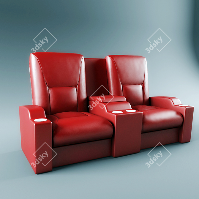 Ultimate Comfort Home Theater Chair 3D model image 1