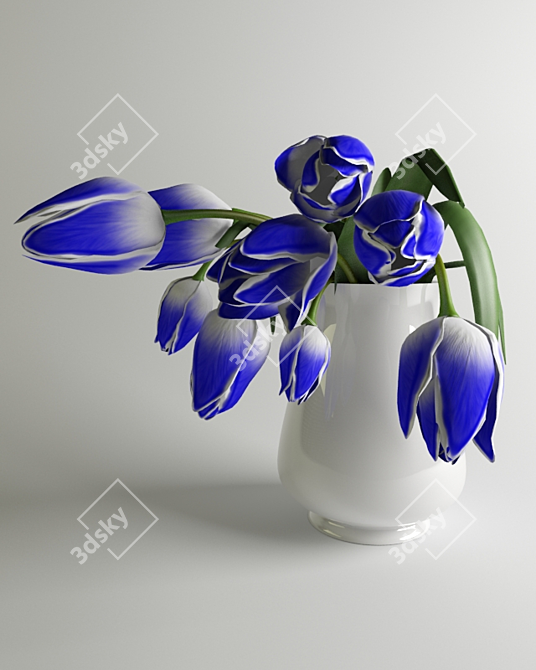 Elegant Tulips for Spring 3D model image 1