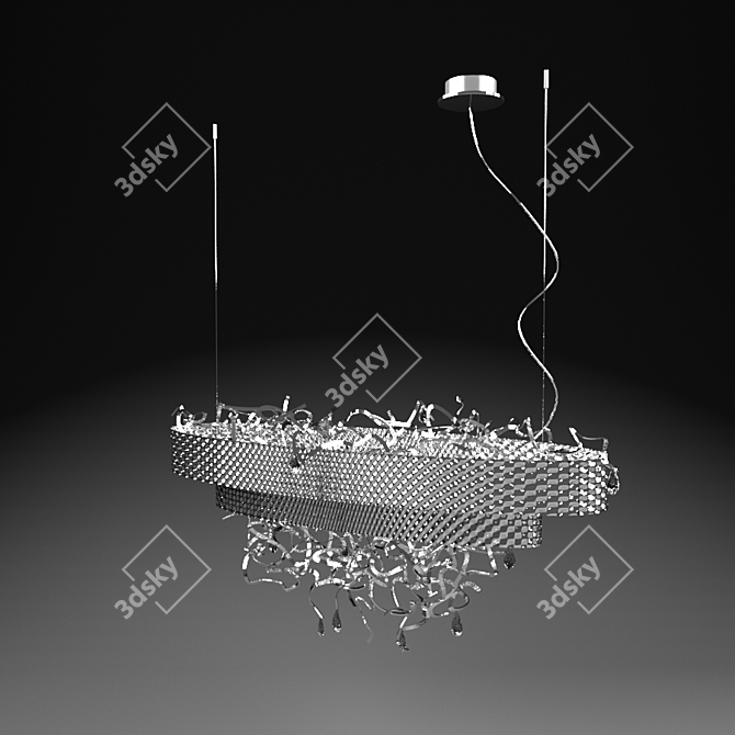 Elegant Italian IDL GROOVY Pendant - 130*45*H60 cm 3D model image 1