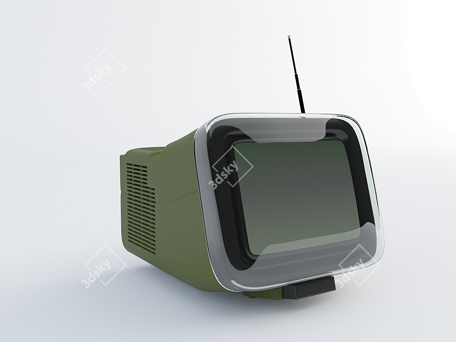 Brionvega Algol: Elegant Military Style TV 3D model image 1