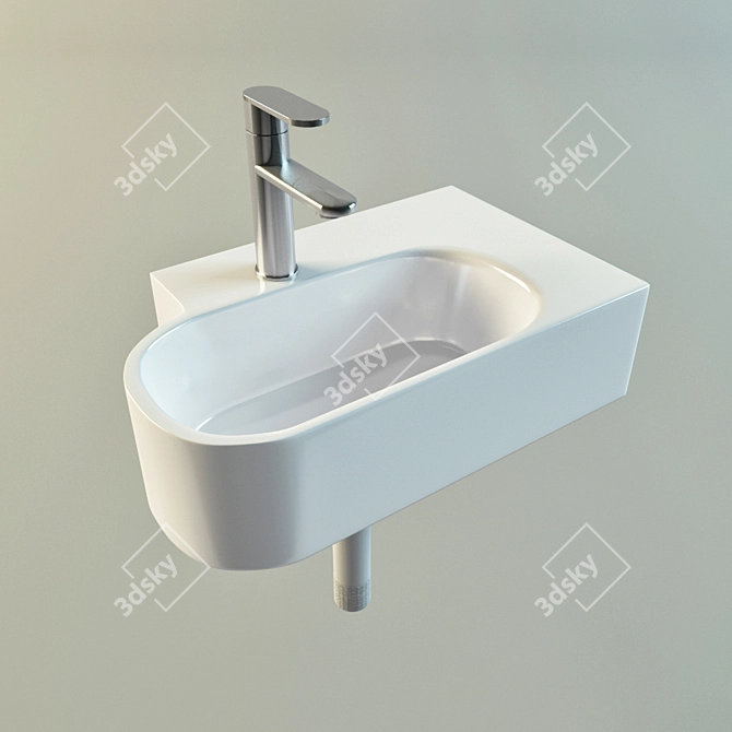 Elegant Meiyujia Wash Basin 3D model image 1