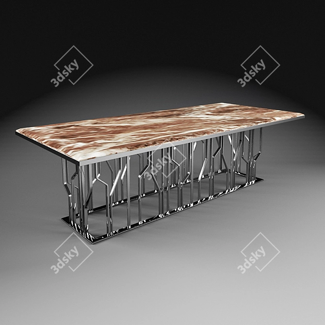 Ginza Longhi: Elegant Dining Table 3D model image 1