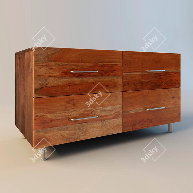 Sleek Junction Low Chest 3D model image 1