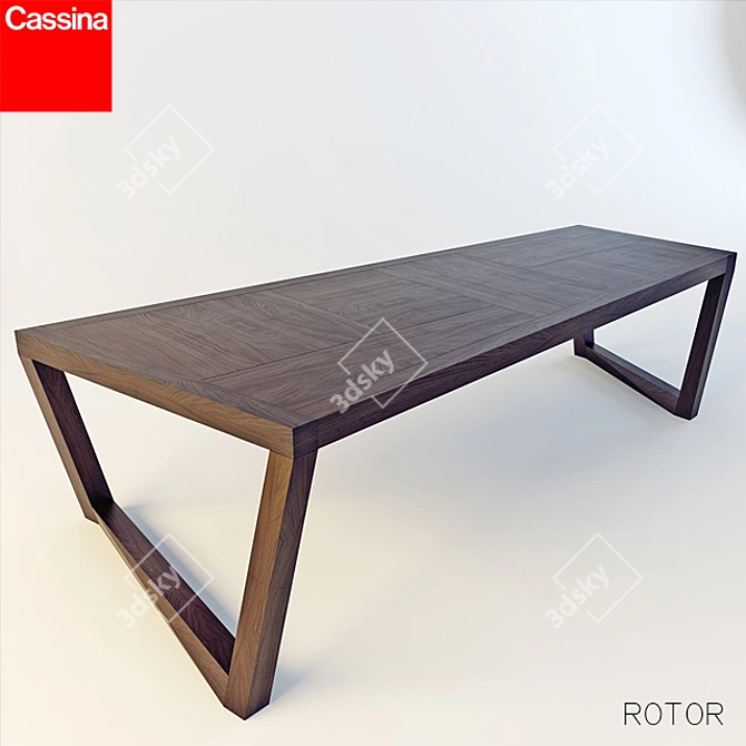 Sleek Cassina Rotor Table 3D model image 1