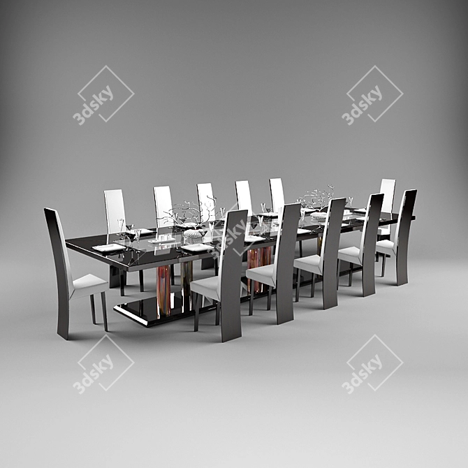 Reflex Angelo Nautilus Dining Set 3D model image 1