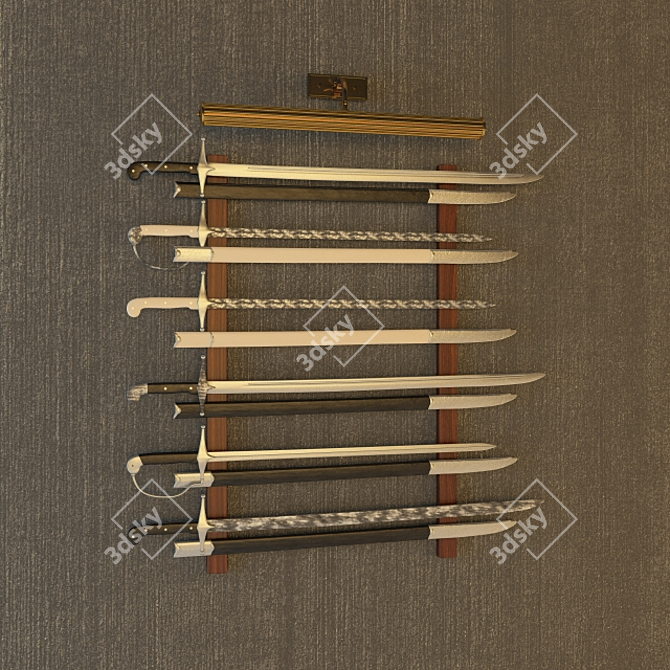 Decorative Sabres for Middle and Far Perspective 3D model image 1