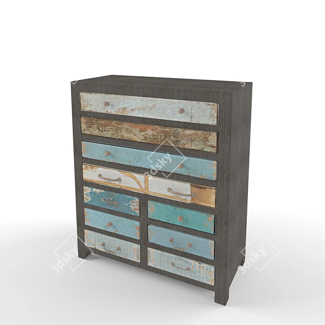  Modern 3-Drawer Chest 3D model image 1