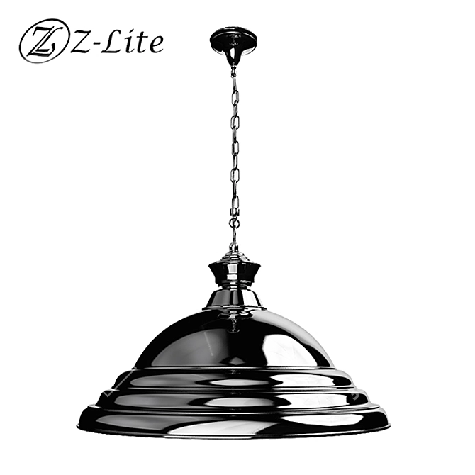 Sleek Gun Metal Pendant Light 3D model image 1