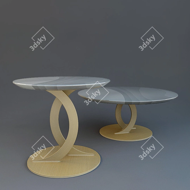 Modern Journal Tables 3D model image 1