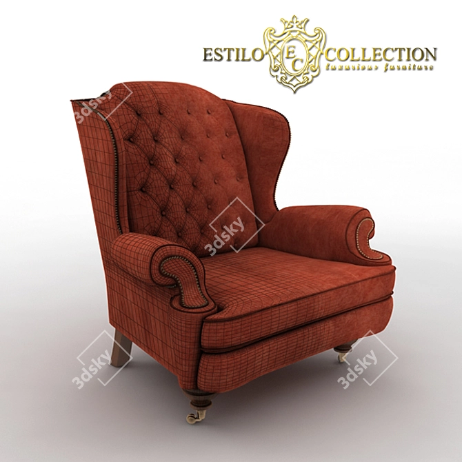 La Manche Estilo Fireplace Chair 3D model image 1