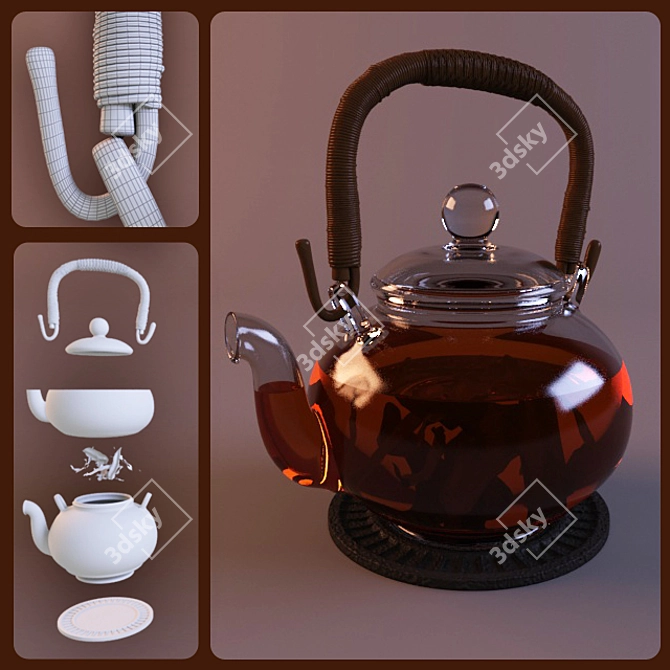 Title: Versatile 3D Kettle for Max, OBJ & FBX 3D model image 1