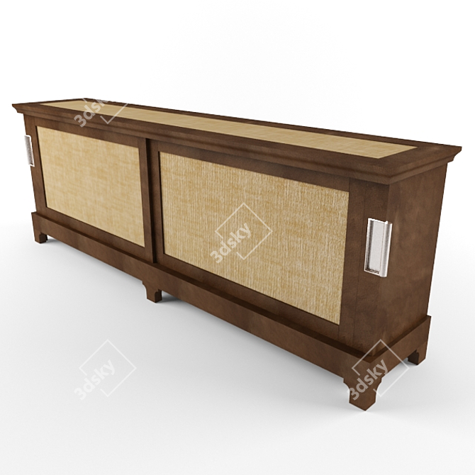 Sleek Sliding Door OOLONG Cabinet 3D model image 1