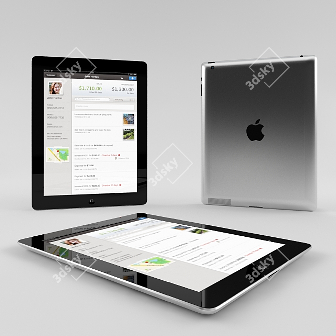 Title: Sleek iPad3 Upgrade 3D model image 1