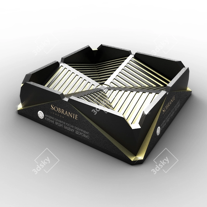 Elegant Sobranie Ashtray 3D model image 1