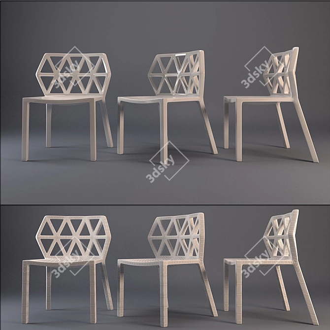Elegant Modern Alchemia Chair 3D model image 1