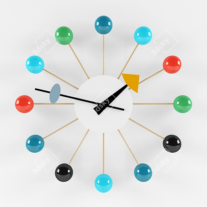 Timeless Ball Clock | George Nelson Design 3D model image 1