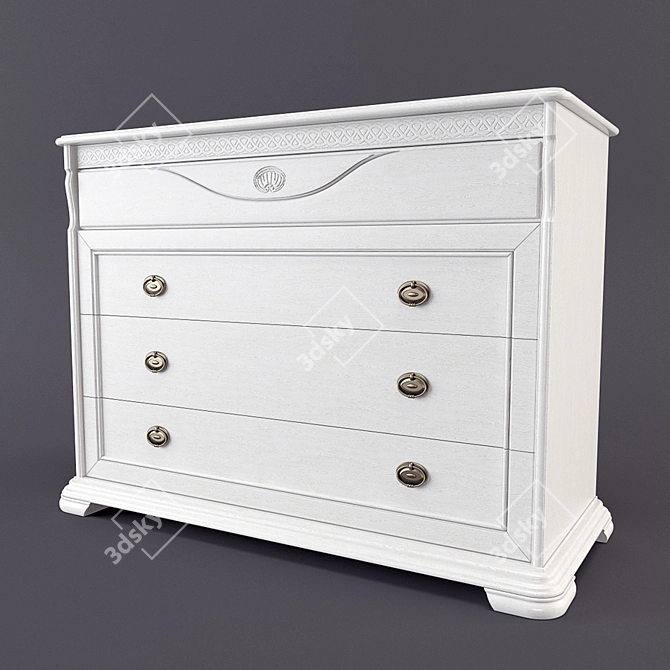 Lika MM-137-04 2-Drawer Dresser 3D model image 1