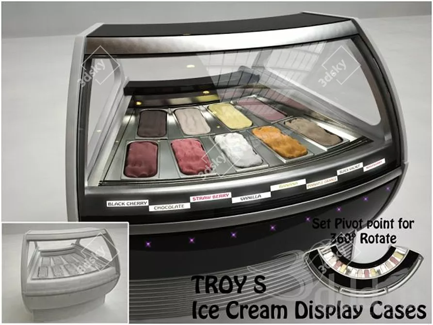 Troy S Rotating Ice Cream Display 3D model image 1