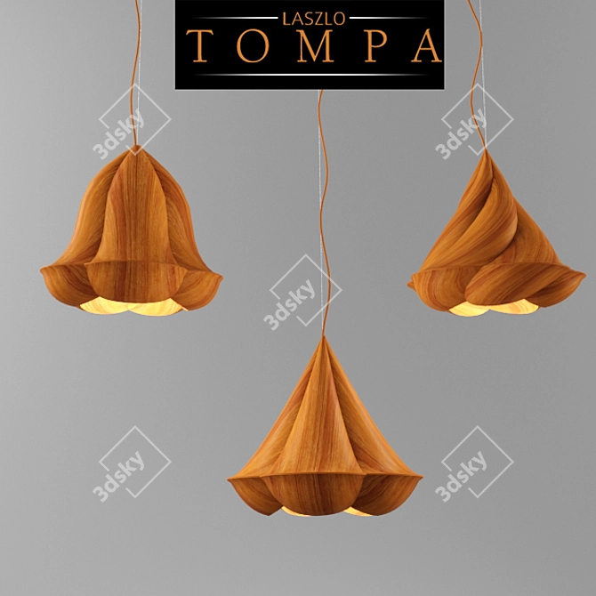 Laszlo Tompa Flower Lamp 3D model image 1