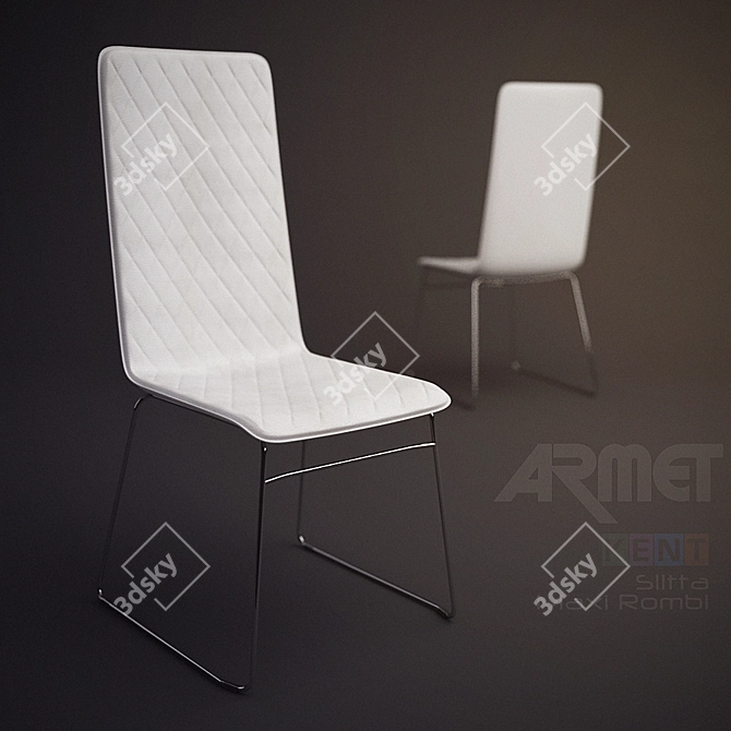 Modern Diamond Pattern Sled 3D model image 1