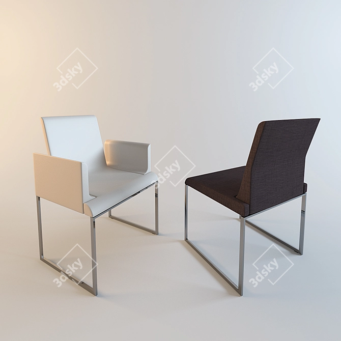 Elegant Hemingway Chairs by CasaDesus 3D model image 1