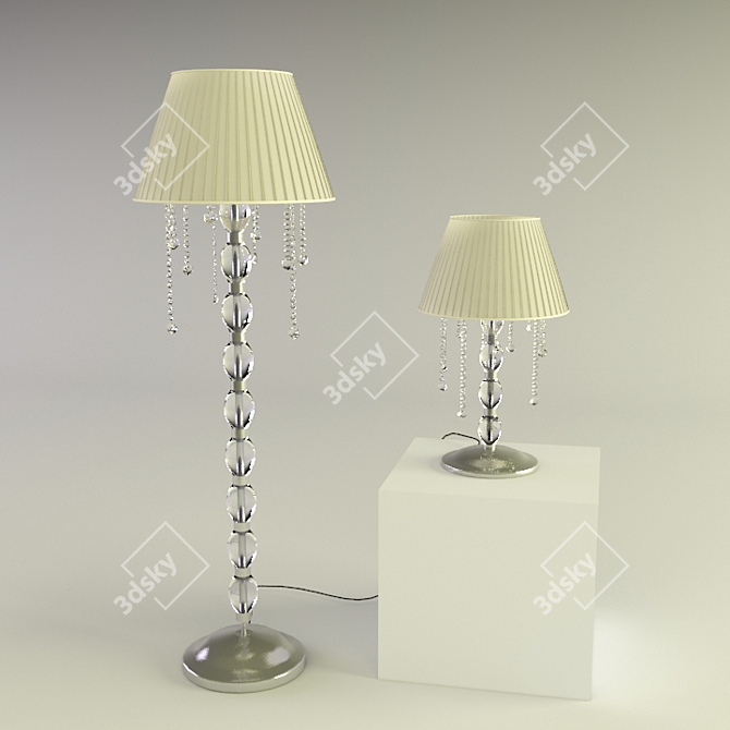 Modern Floor and Table Lamp 3D model image 1