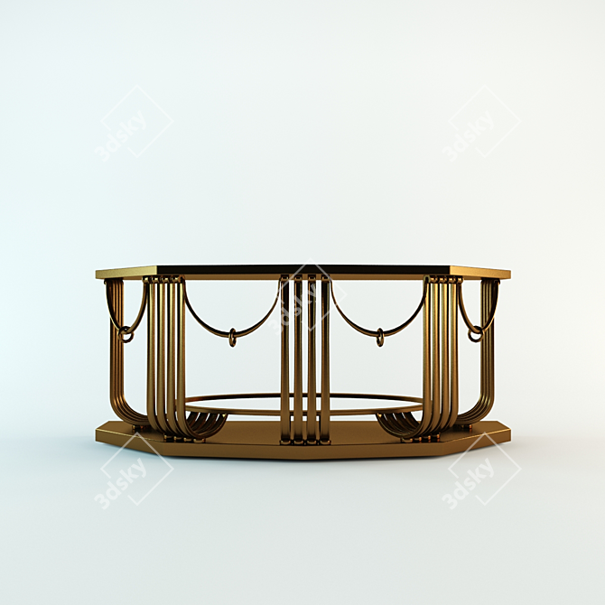 Edgar Brandt Bronze Accent Table 3D model image 1