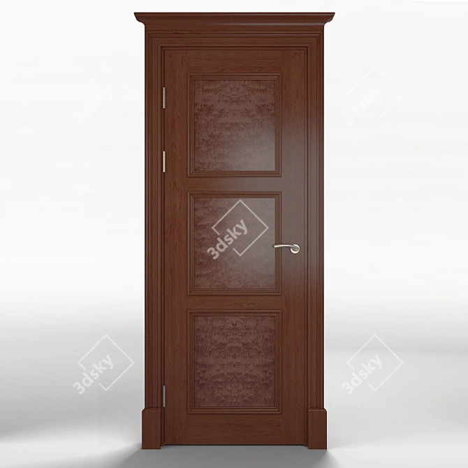 Wooder Kronos K4: Elegant Wooden Door 3D model image 1