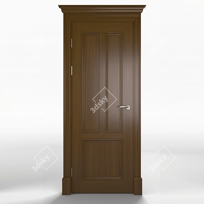 Kronos K6 Wooden Door 3D model image 1