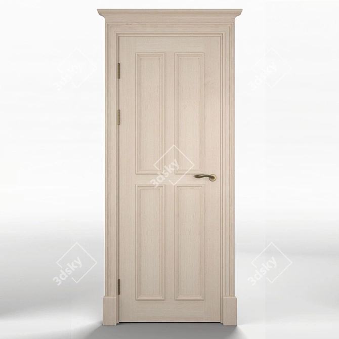 Elegant Wooder K7 Door 3D model image 1