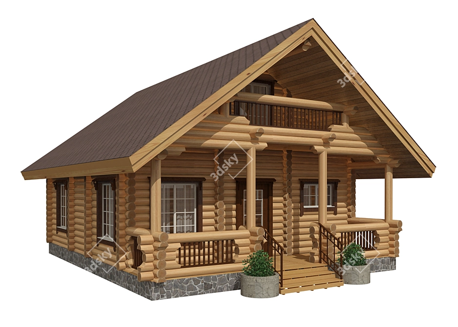 Cylindrical Dream House 3D model image 1