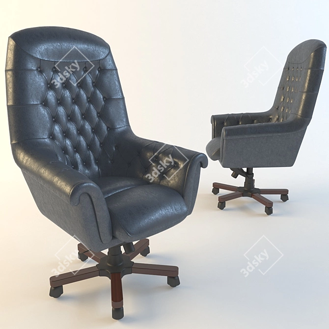 Classic Leather Armchair 3D model image 1