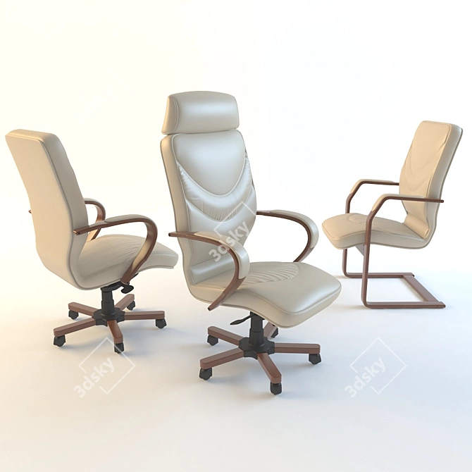 Modern Leather Chair 3D model image 1