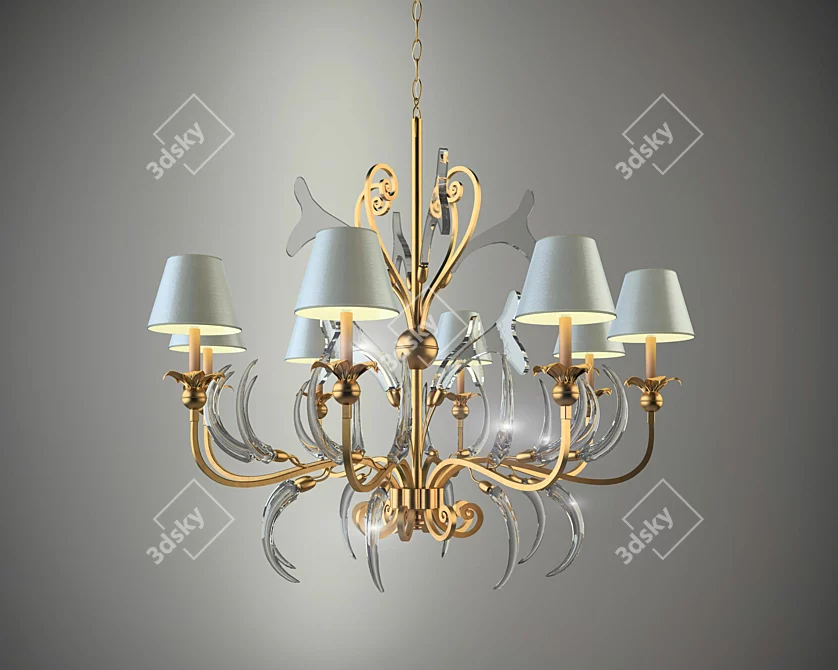 Classic Style Eurolampart Chandelier 3D model image 1