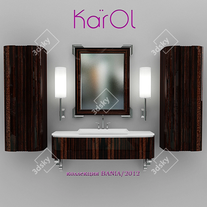 Italian Bathroom Furniture by Karol 3D model image 1