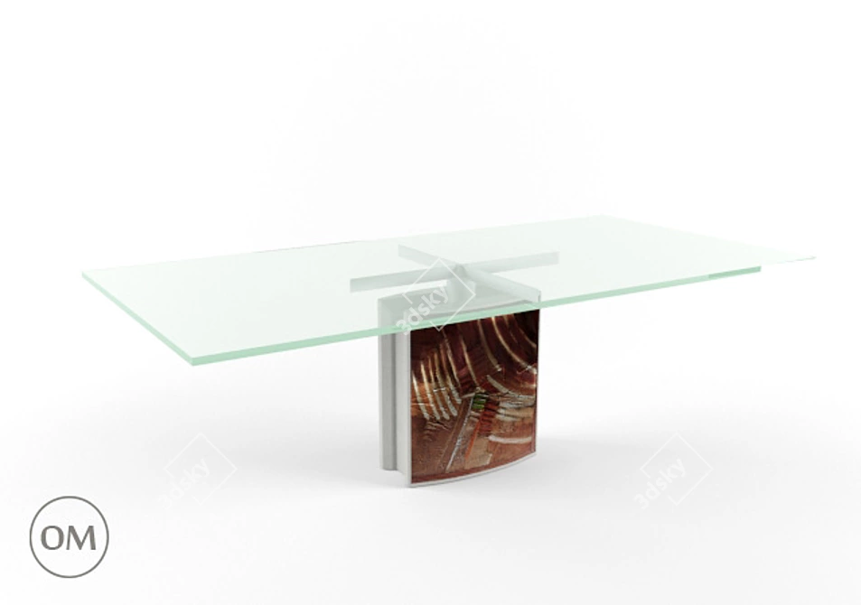 Modern Glass Dining Table: Dill DL01 3D model image 1
