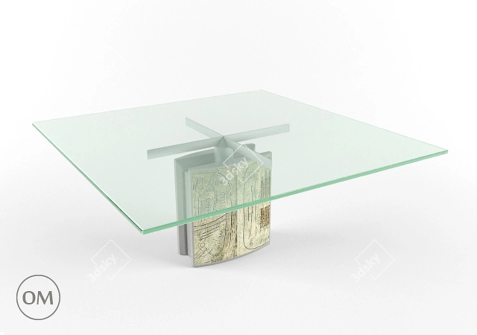 Italian Design Glass Dining Table Dill DL22 by IL Loft 3D model image 1