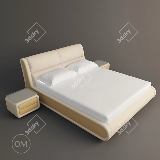 Elegant ELBA Bedroom Set 3D model image 1