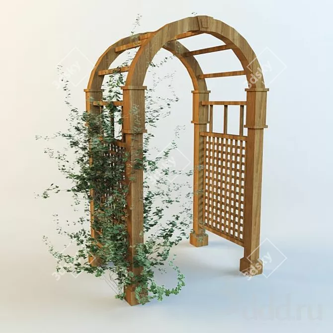 Elegant Outdoor Pergola: Timeless Garden Décor 3D model image 1