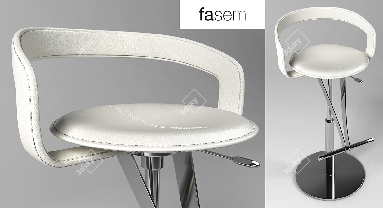 Cayman Bar Stool: Sleek and Stylish 3D model image 1