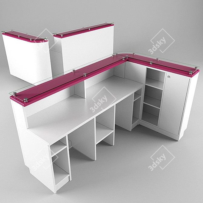 MediDesk: Efficient Rack for Medical Institutions 3D model image 1