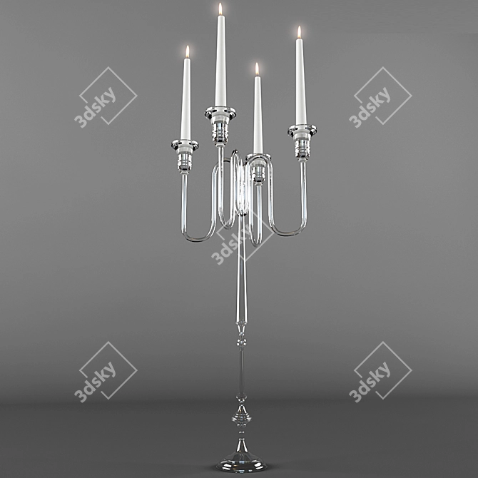 Glass Meter Candle Holder 3D model image 1