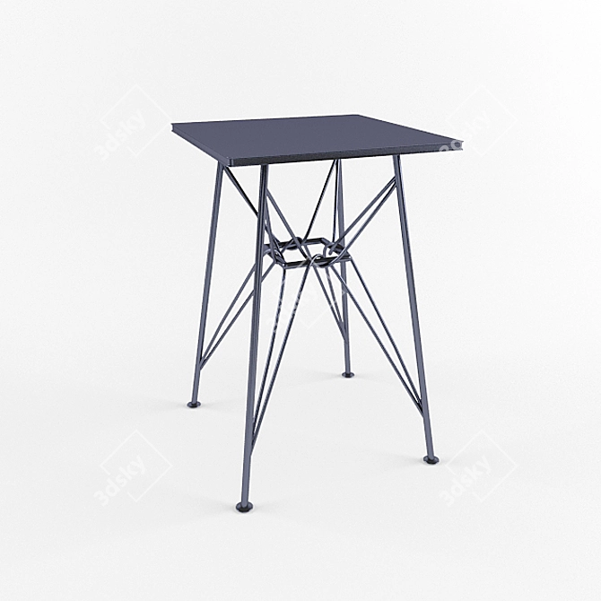 Apollo Metal Table: Sleek and Versatile 3D model image 1