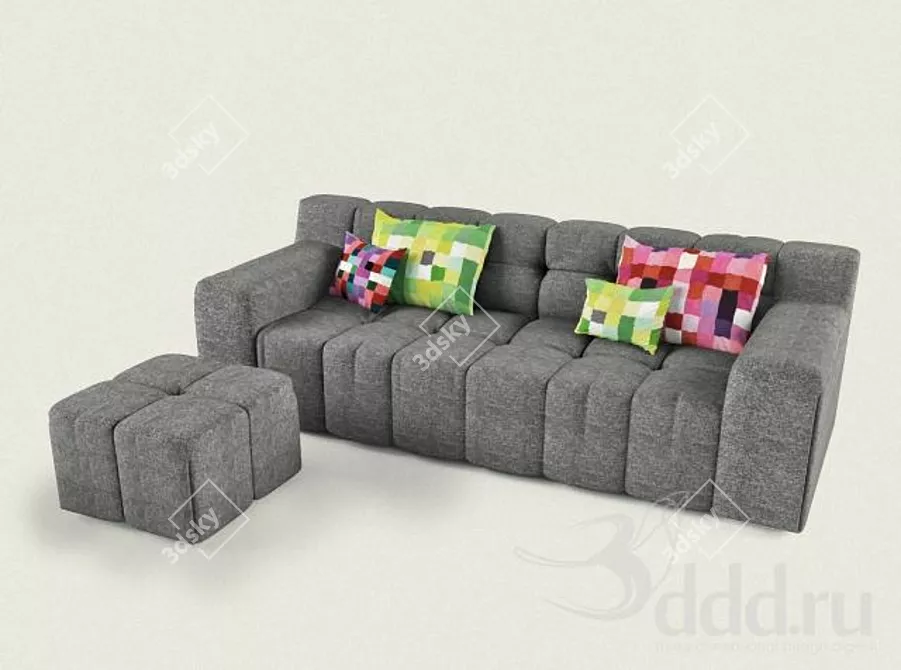 Contemporary Ezzo Design Sofa 3D model image 1