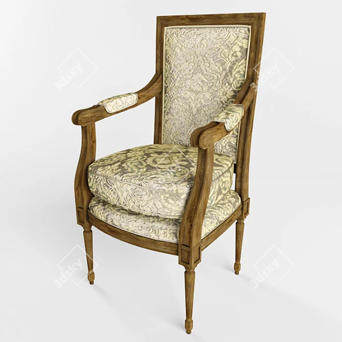 Elegant Classic Chair 3D model image 1