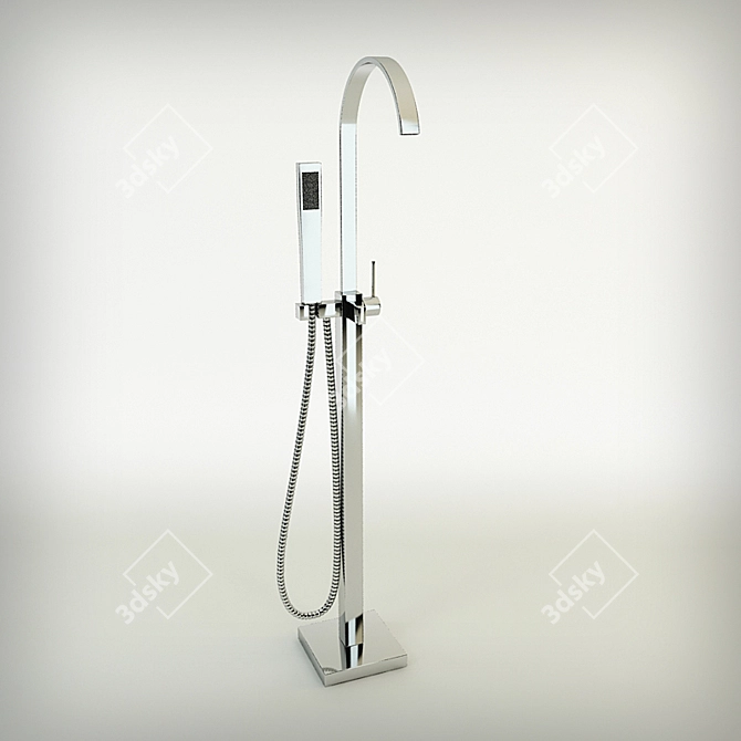 Free-standing Shower Faucet 3D model image 1