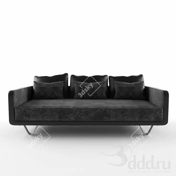 Elegant Papillon Sofa 3D Model 3D model image 1